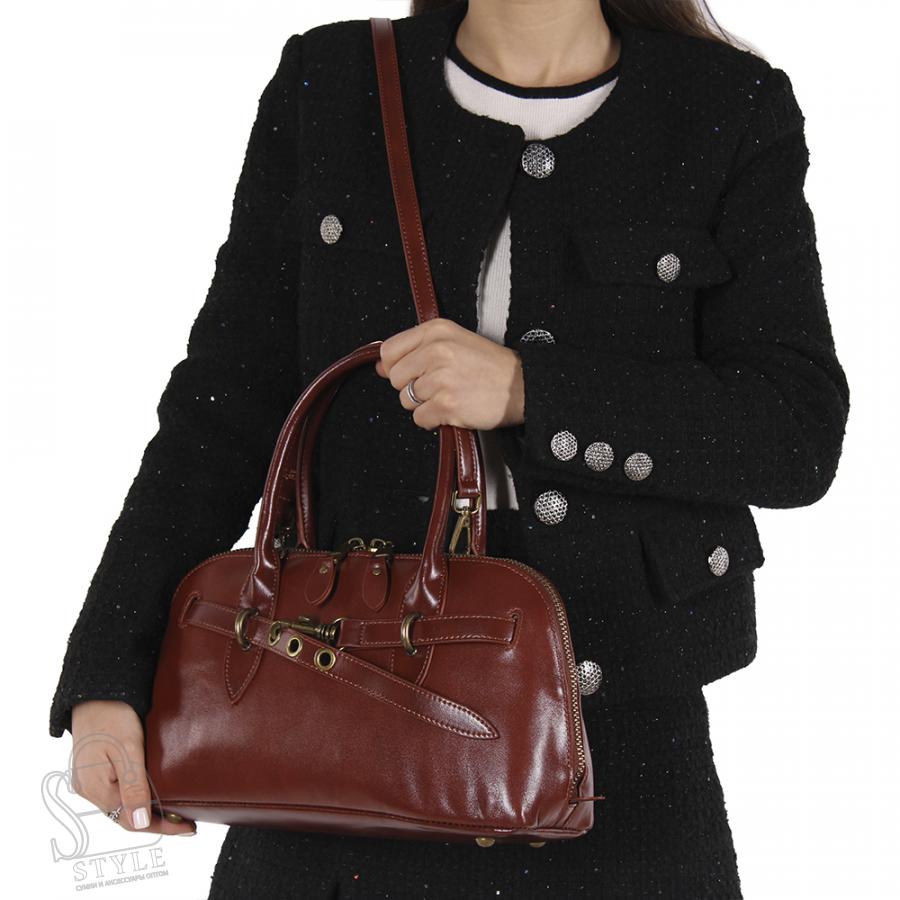 Сумка женская кожаная 5008NN brown Natale Navetta