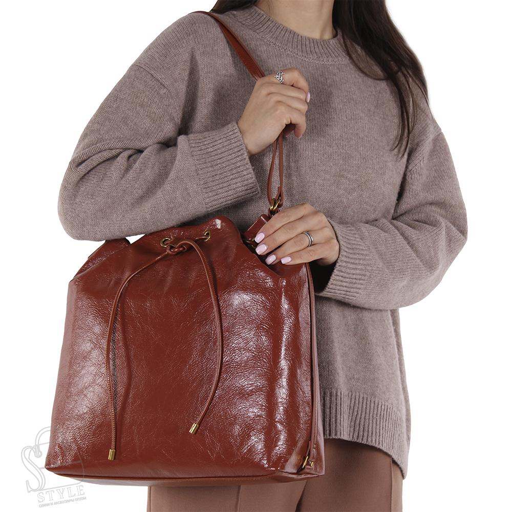 Сумка женская кожаная 2736VG brown Vitelli Grassi