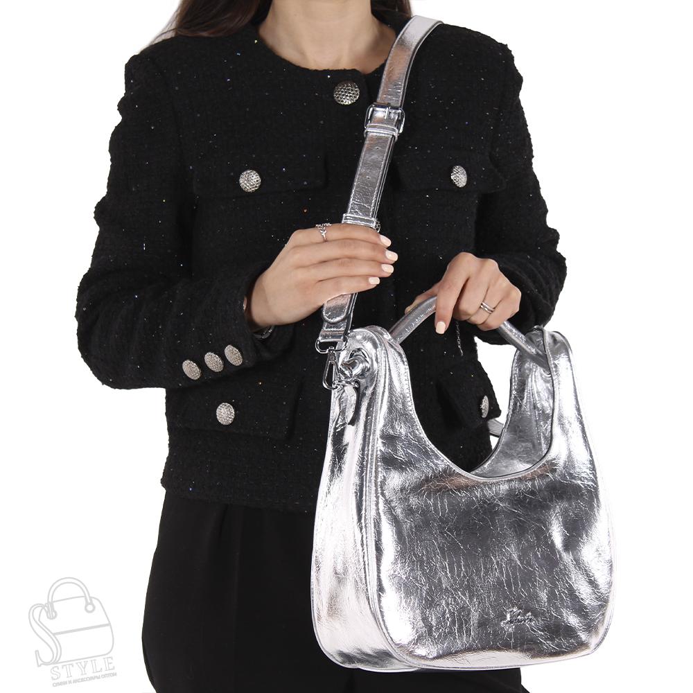 Сумка женская 5186-1 silver Velina Fabbiano-Safenta