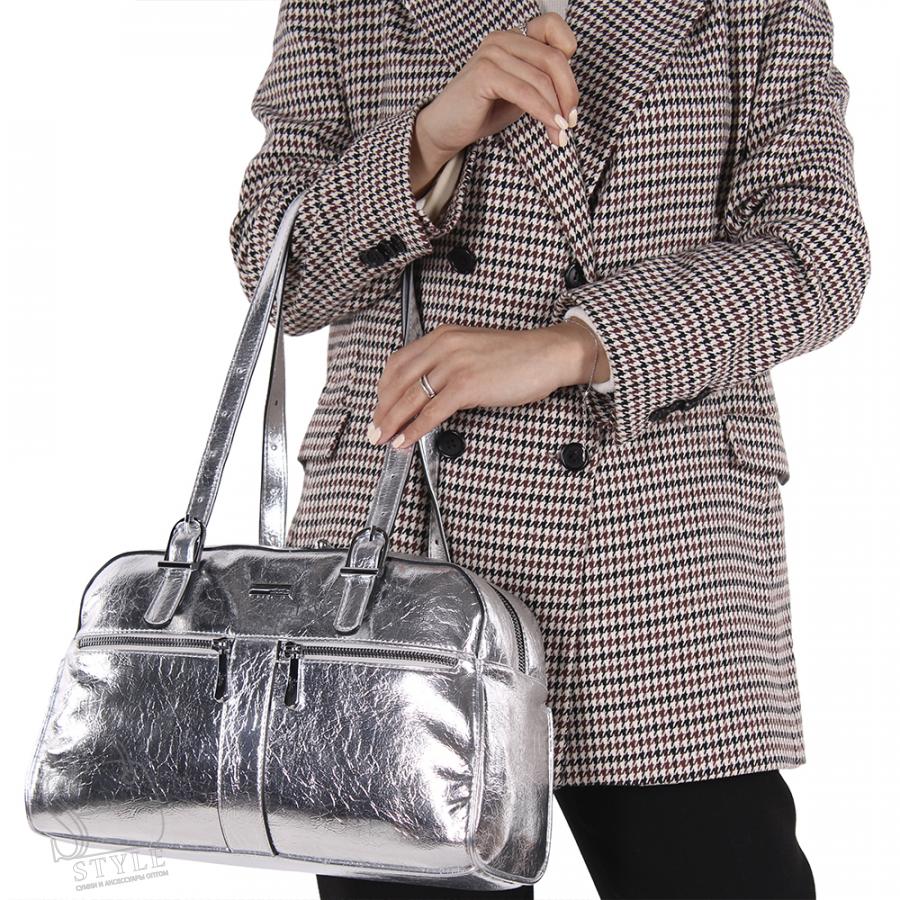 Сумка женская 98244L silver Velina Fabbiano-Safenta