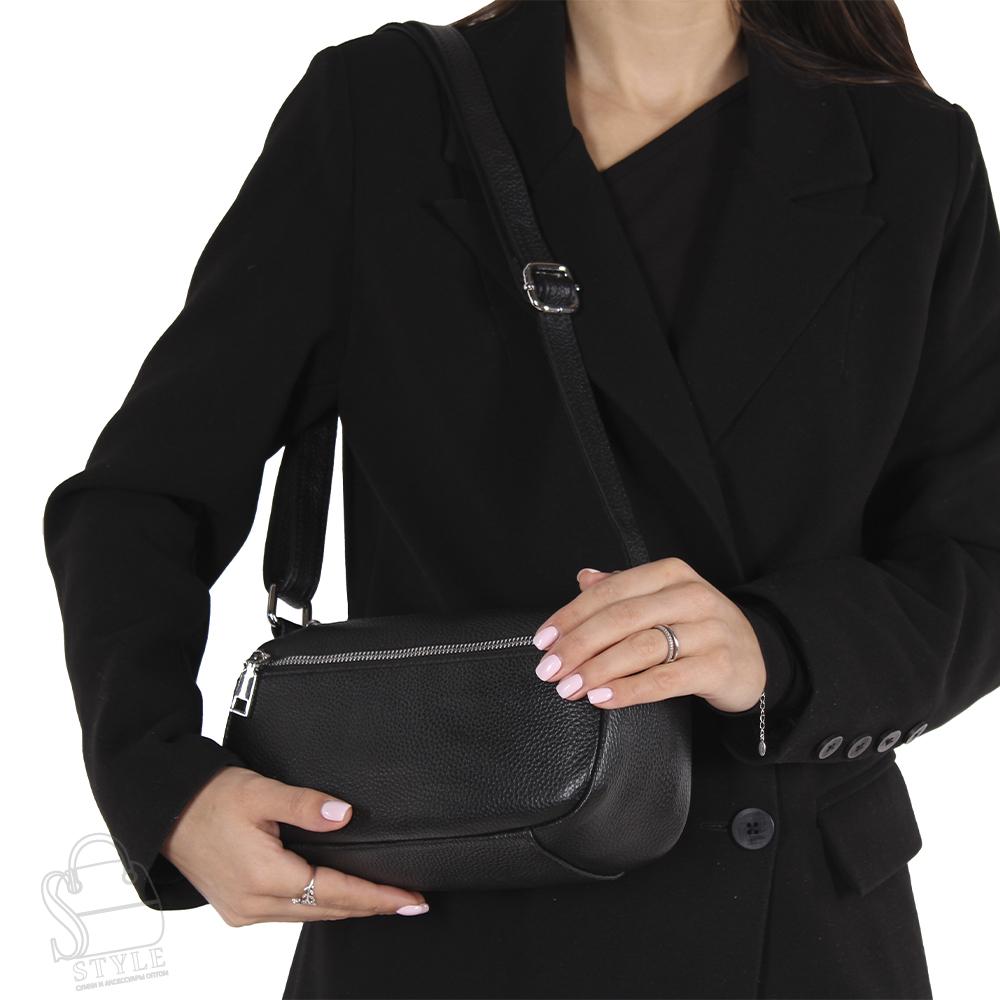 Сумка женская кожаная 6076NN black Natale Navetta