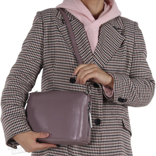 Сумка женская кожаная 8211R mauve Polina&Eiterou