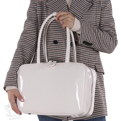 Сумка женская кожаная 2329Y milk white Polina&Eiterou