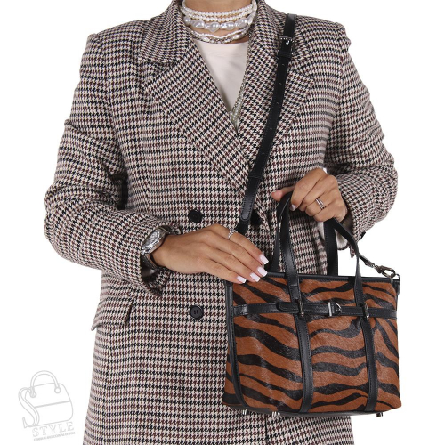 Сумка женская кожаная 3626VG zebra Vitelli Grassi