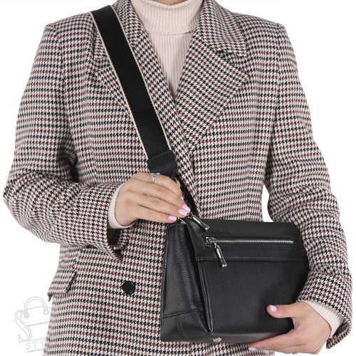 Сумка женская кожаная 6065VG black Vitelli Grassi