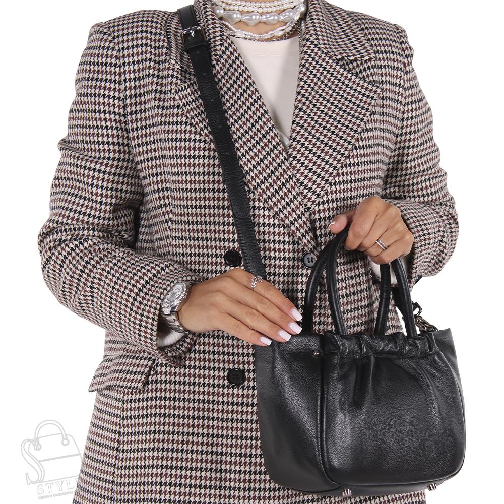 Сумка женская кожаная 3577VG black Vitelli Grassi