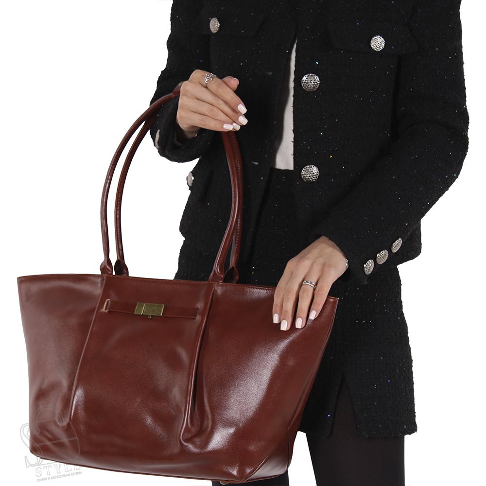 Сумка женская кожаная 8068NN brown Natale Navetta