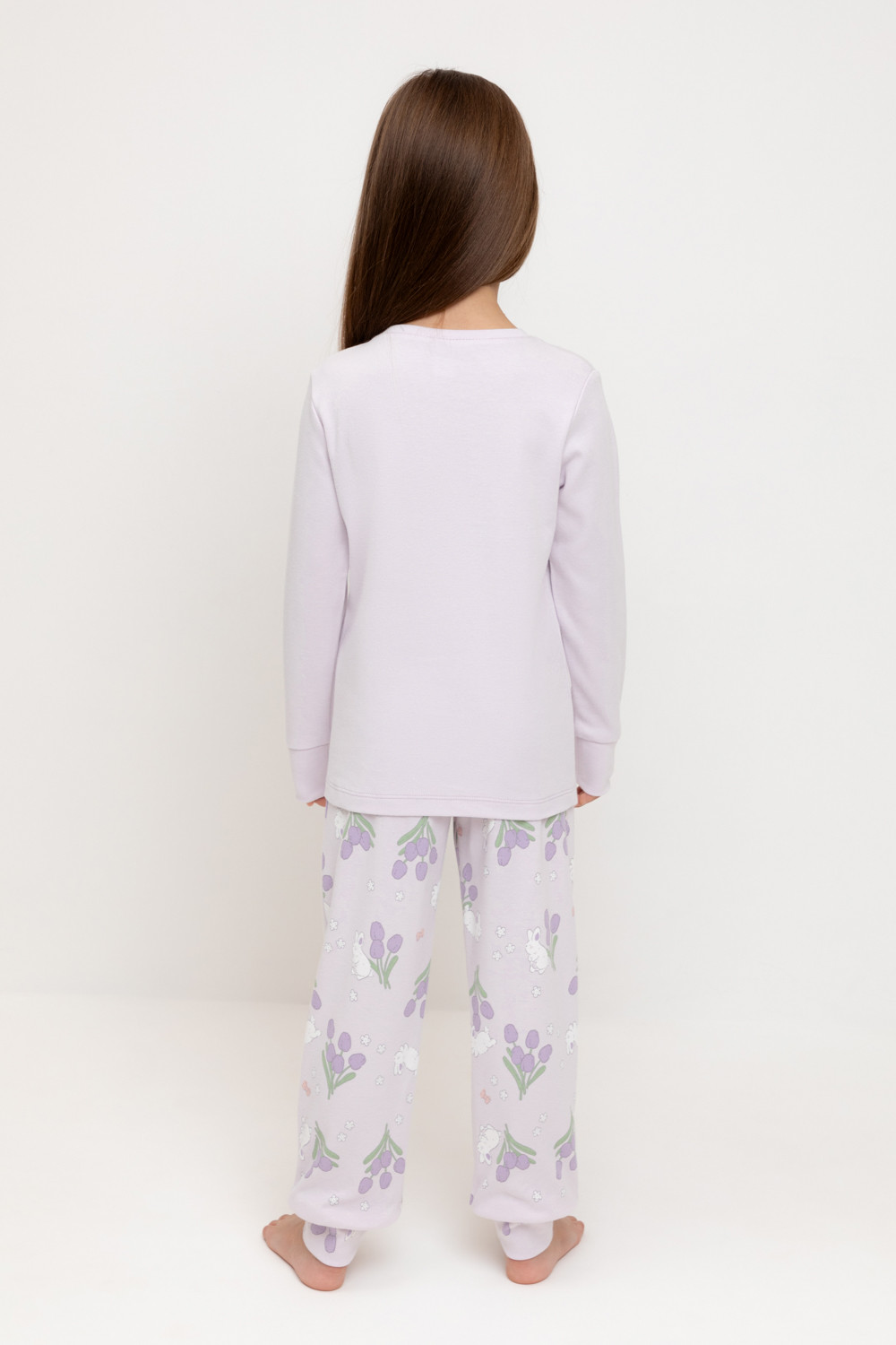 Crockid Пижама К 1541 нежная сирень, зайчики и тюльпаны Crockid