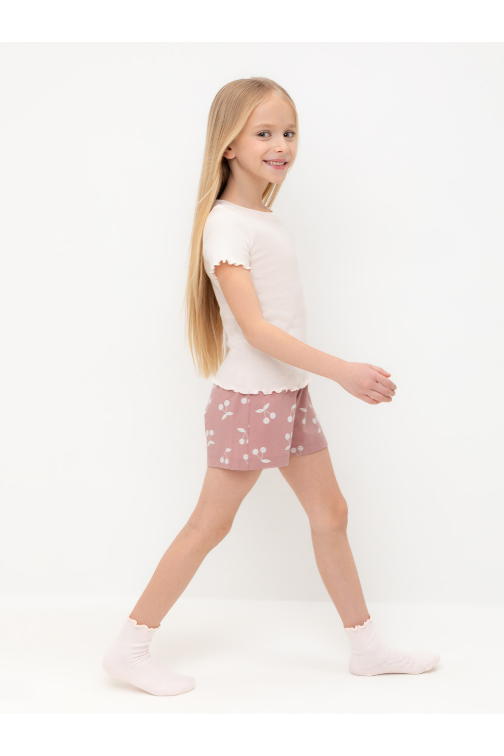 Crockid Пижама К 1596 розовый, крупная вишня Crockid