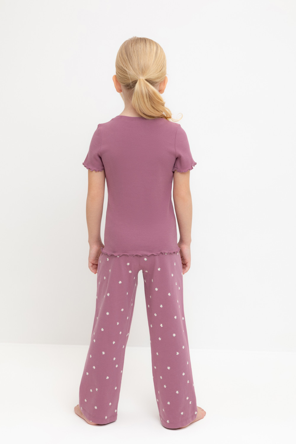 Crockid Пижама К 1636 темная орхидея, поле с ромашками Crockid