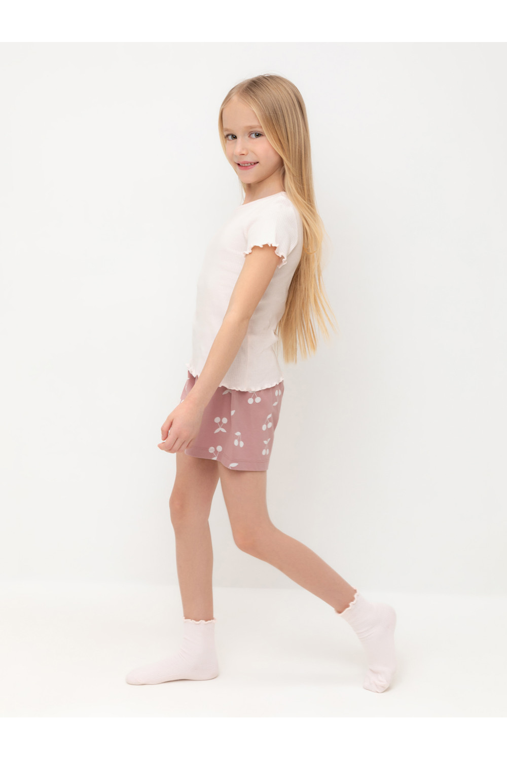 Crockid Пижама К 1596 розовый, крупная вишня Crockid