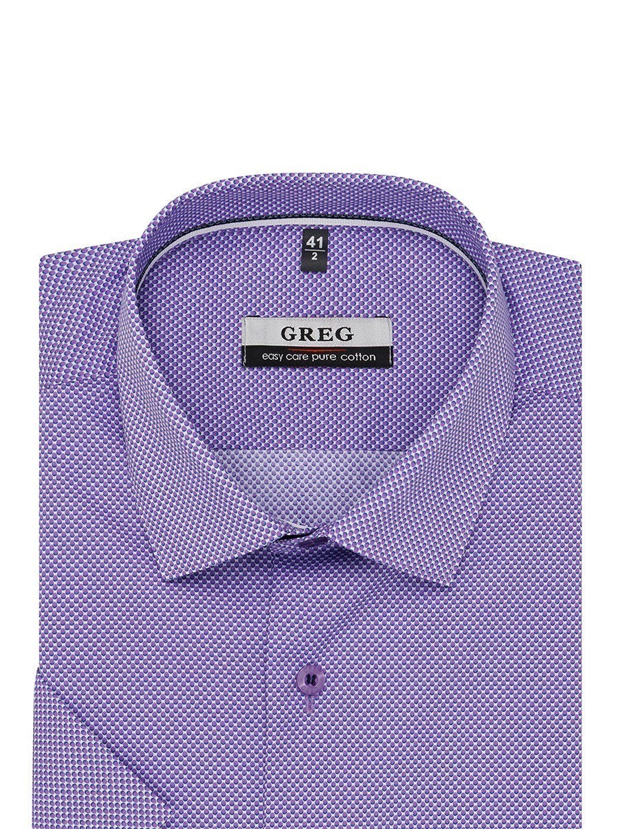 Сорочка мужская короткий рукав GREG 773/201/6194/Z/1p