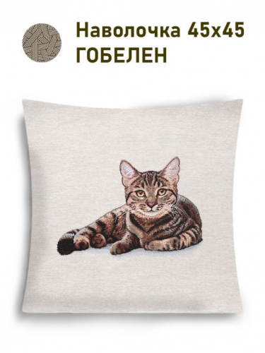 Породы кошек Британ лежит Наволочка 45х45 см 2517860 New