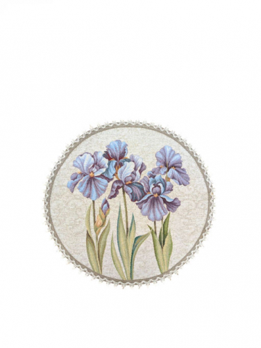 Ирисы фон Сиреневые Салфетка д45 см 2518440 New