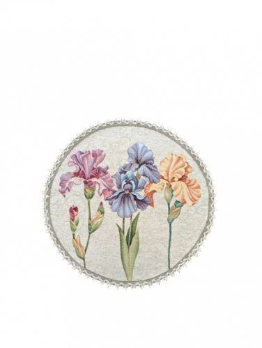 Ирисы фон разноцветные Салфетка д45 см 2518439 New