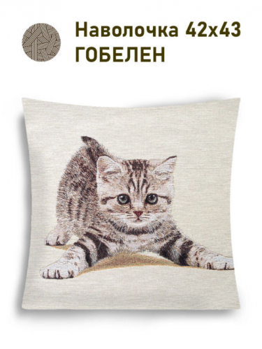 Игривый котенок Наволочка 42х43 см 2500058