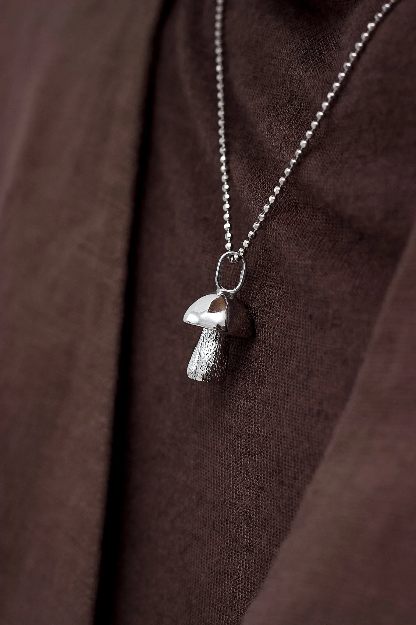 Серебряная подвеска «Белый гриб»