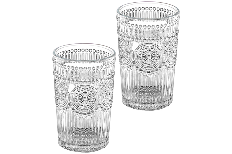 Набор 2 стаканов 360 мл 8*8*12,5 см с орнаметном