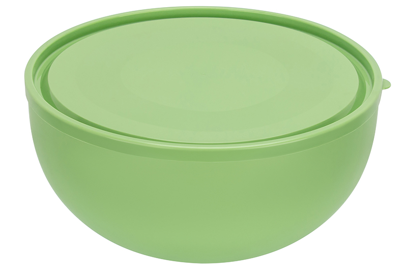 Салатница с крышкой 4 л 25,5*25,5*12,3 см светло-зеленый (модель 282)
