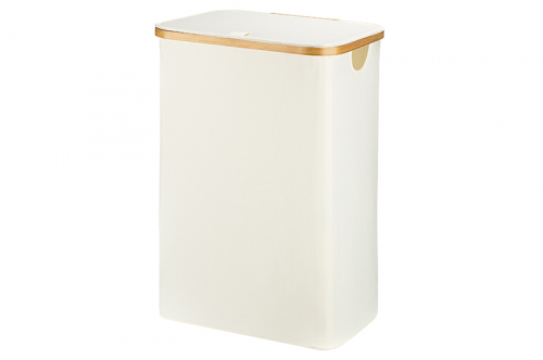 Корзина для белья 40*30*60 см с крышкой, молочная