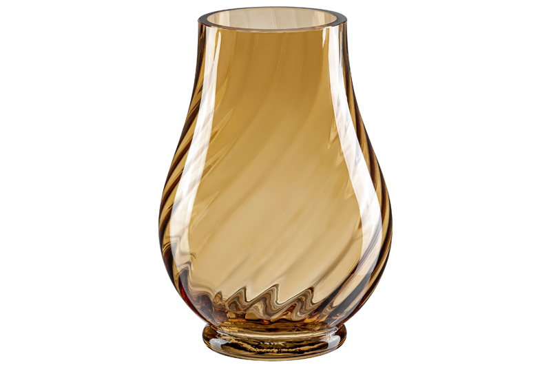 Ваза 14*14*21 см бежевая, стекло