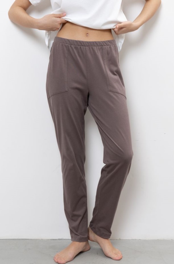 Ст.цена 1350р БРЮКИ ЖЕНСКИЕ (ПИЖАМНЫЕ) арт. 5501W-50059.5H-137 Шоколадный|170-