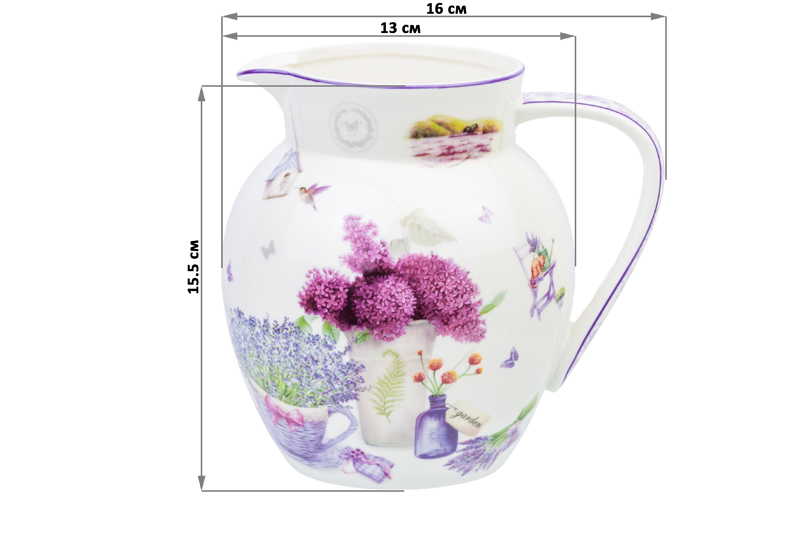 БЫЛО 1519 руб! Кувшин 1,2 л 16*13*15,5 см