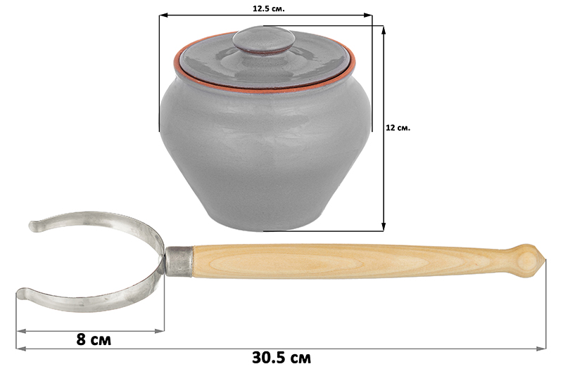 Набор 3-х горшков 600 мл 12,5*12,5*12 см