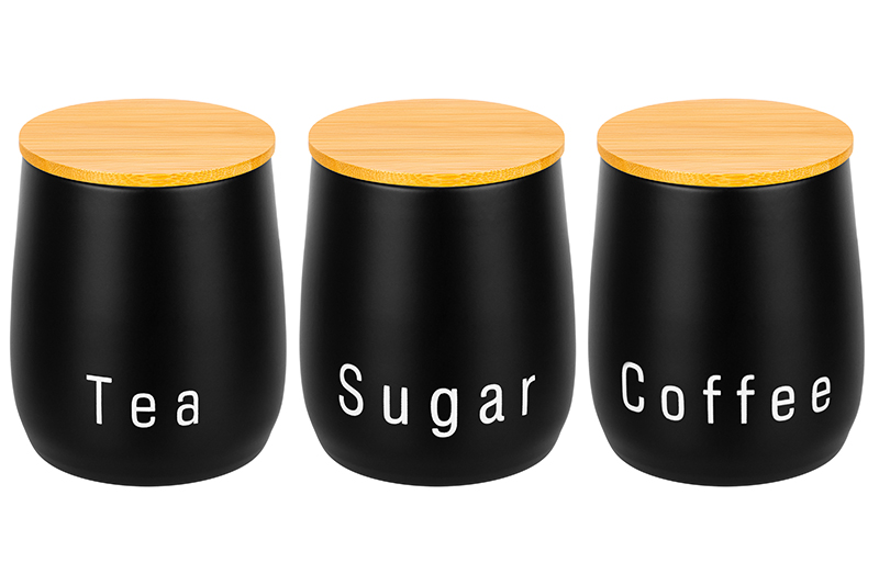 Набор 3 банок для сыпучих продуктов 850 мл 10,5*10,5*12,5 см