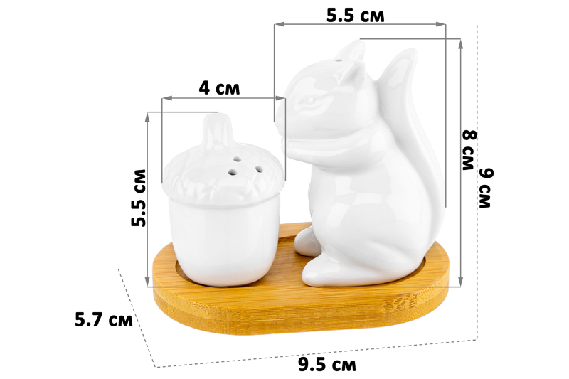 БЫЛО 442 руб! Набор д/специй 2 пр. 9,5*5,7*9 см