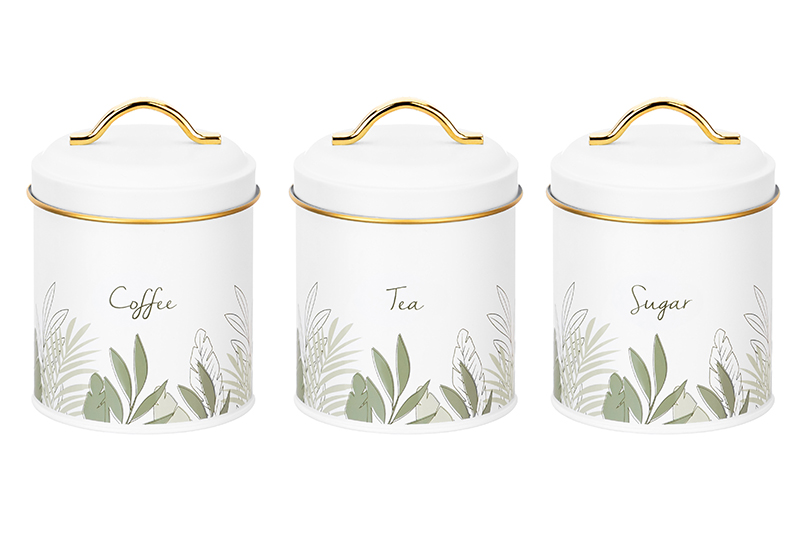 Набор 3 банок для сыпучих продуктов 1,1 л 11,7*11,7*15,5 см
