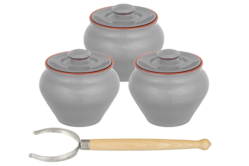 Набор 3-х горшков 600 мл 12,5*12,5*12 см