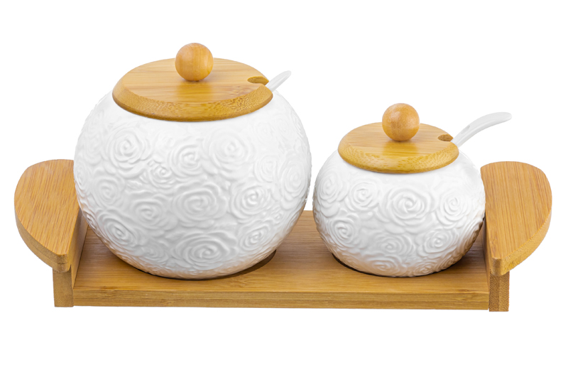 БЫЛО 1306 руб! Набор - сахарница 550 мл + солонка 170 мл 27*11,5*12 см