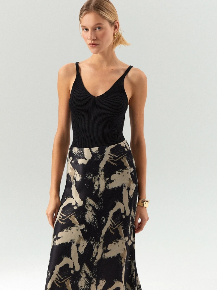 Юбка миди из 100% вискозы с принтом ,
100% вискоза ,