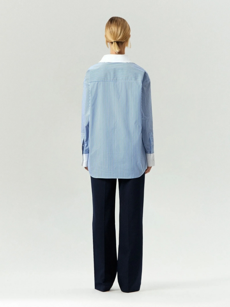 Рубашка из хлопка с планкой ,
97% хлопок, 3% эластан ,