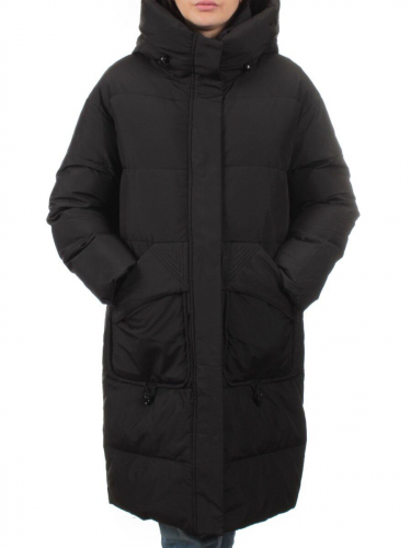 709 BLACK Пальто зимнее женское (холлофайбер 200 гр.)