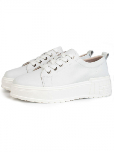 05-PDD200-1 WHITE Кроссовки женские (натуральная кожа)