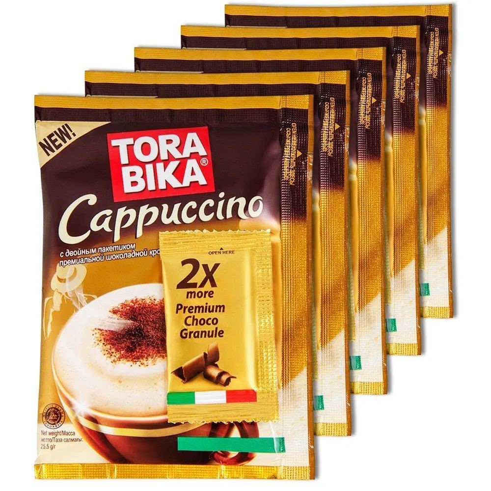 Кофейный напиток TORABIKA CAPPUCINO с шоколадной крошкой (лента 5 шт х 25 гр)