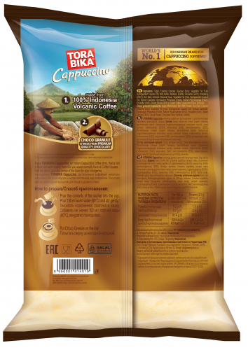 Кофейный напиток TORABIKA CAPPUCINO с шоколадной крошкой (упаковка 20 шт х 25 гр)