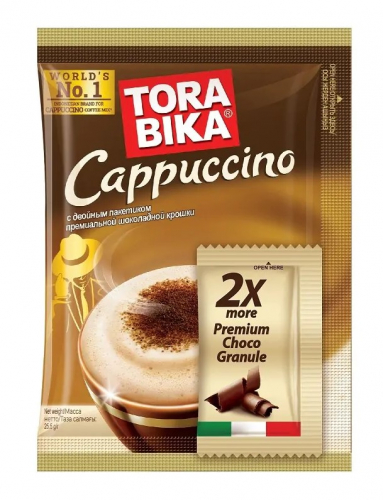Кофейный напиток TORABIKA CAPPUCINO с шоколадной крошкой (лента 10 шт х 25 гр) 