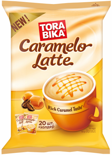 Кофейный напиток TORABIKA CARAMELO LATTE (упаковка 20 шт х 25 гр)