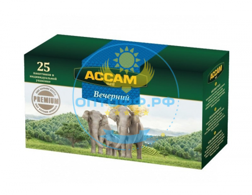 Чай АССАМ 25 пакетиков, Вечерний  (кор*36)
