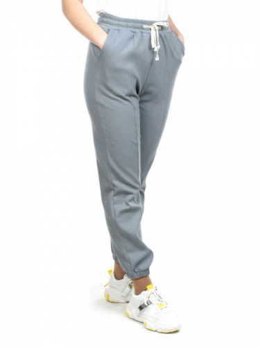 GB18401-2015B GRAY/BLUE Брюки спортивные женские