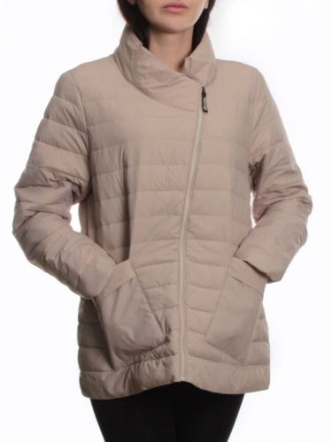 K-635 BEIGE Куртка демисезонная стеганая женская (70 гр. холлофайбер)