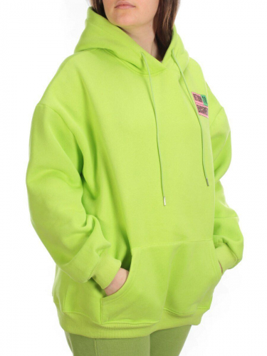 KD722 LT. GREEN Худи женское на флисе