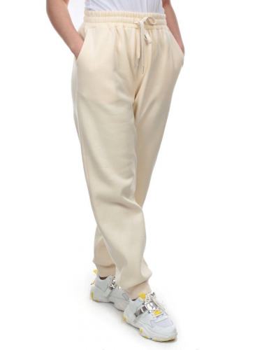 M077 BEIGE Брюки спортивные женские на флисе (100% хлопок) 7986
