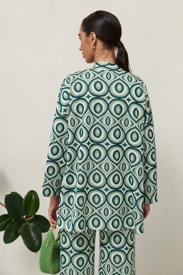 Ст.цена 4190р 67567 Кардиган и брюки зелёный