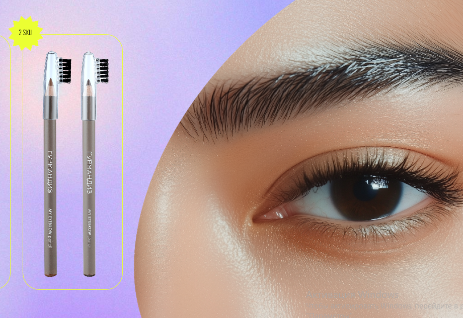 Карандаш для бровей My eyebrow pencil, темно-коричневый