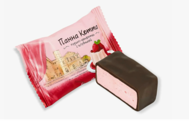 Конфеты суфлейные Сладуница Панна котта с клубникой