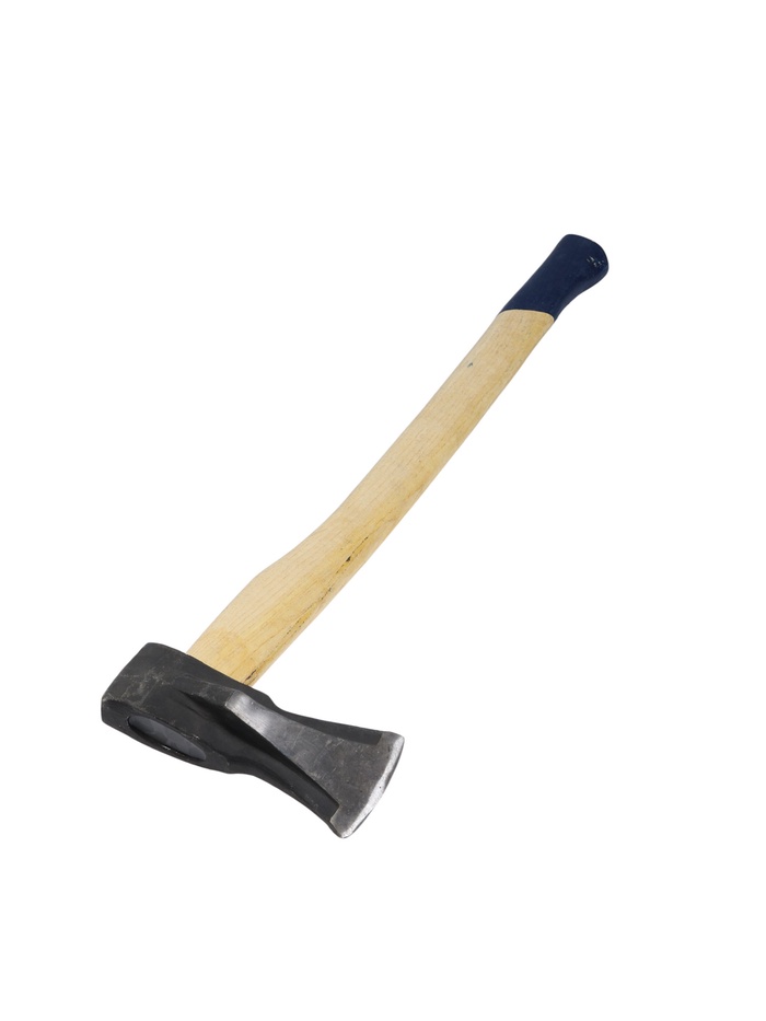 УЦЕНКА Колун кованый ТУНДРА, круглый железный клин, топорище из Гикори (орешник) 75 см, 2 кг